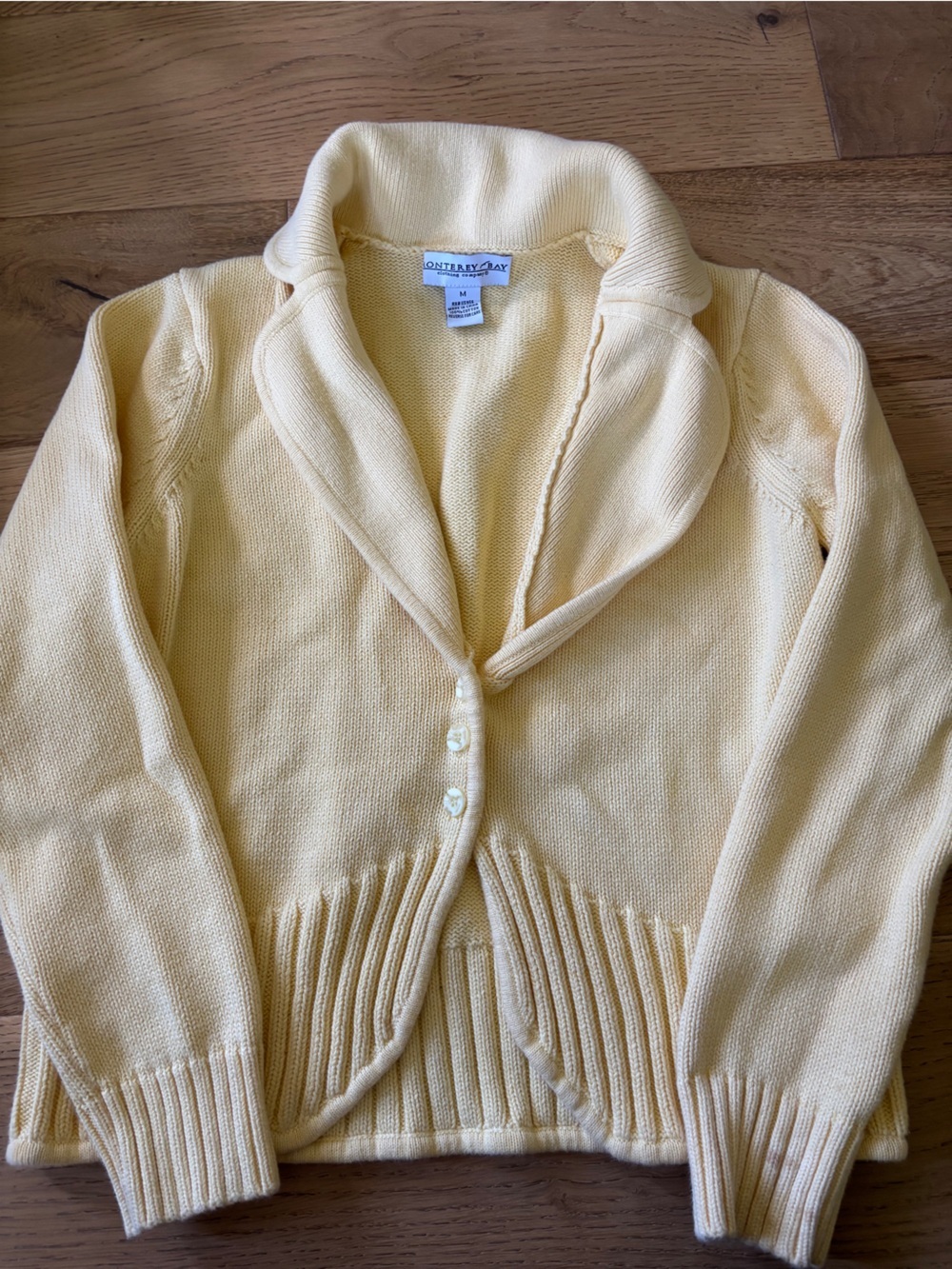 Monterey Bay 100% cotton cardigan womens medium
